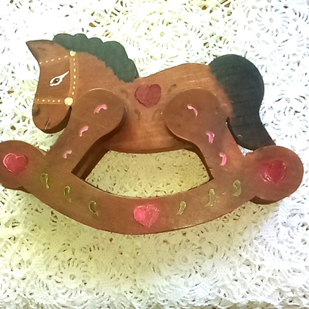 Rustic vintage handmade rocking horse So Cute